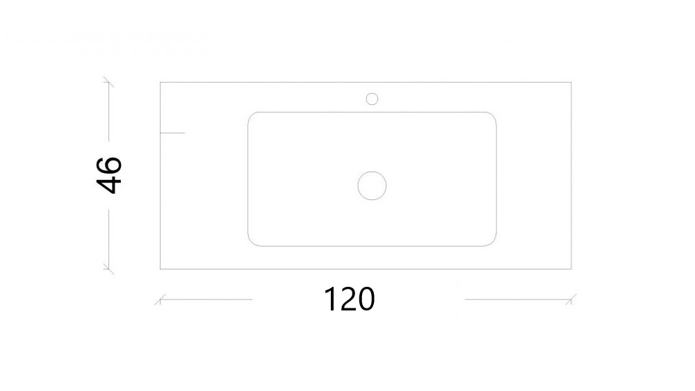 Раковина 120 см ArmadiArt Vallessi 838-120-WG