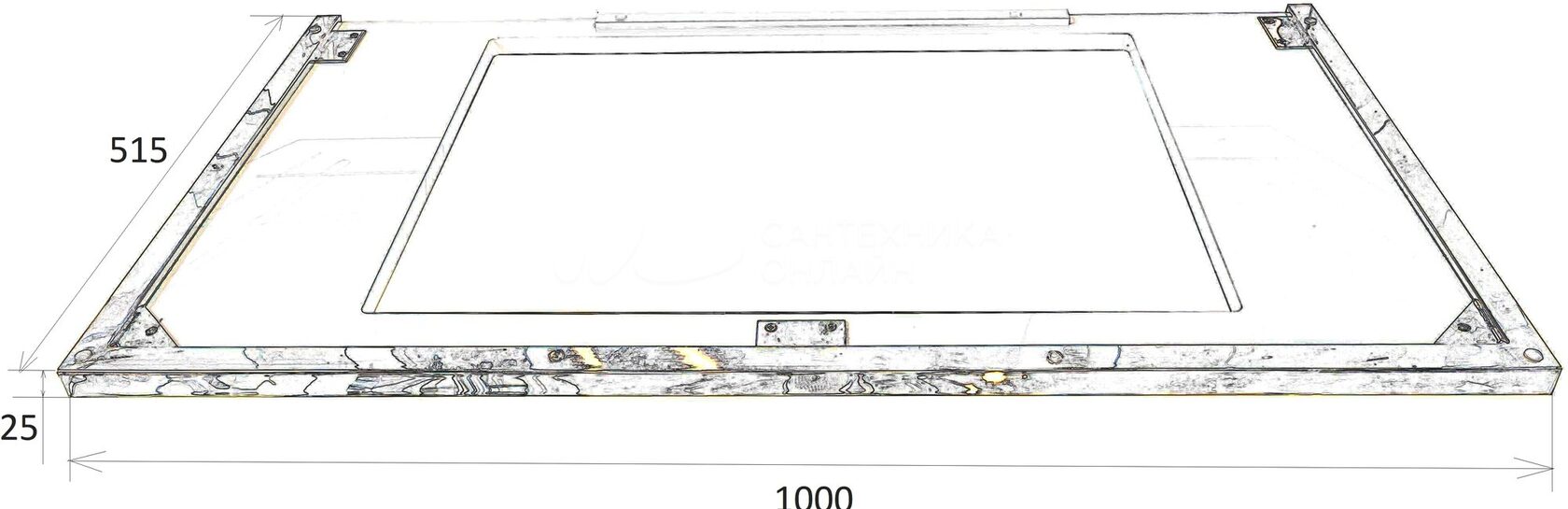 Подстолье 100 см ArmadiArt Lucido 771-100-G