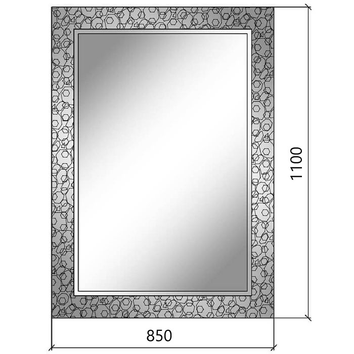 Зеркало 85х110 см ArmadiArt Rose 549