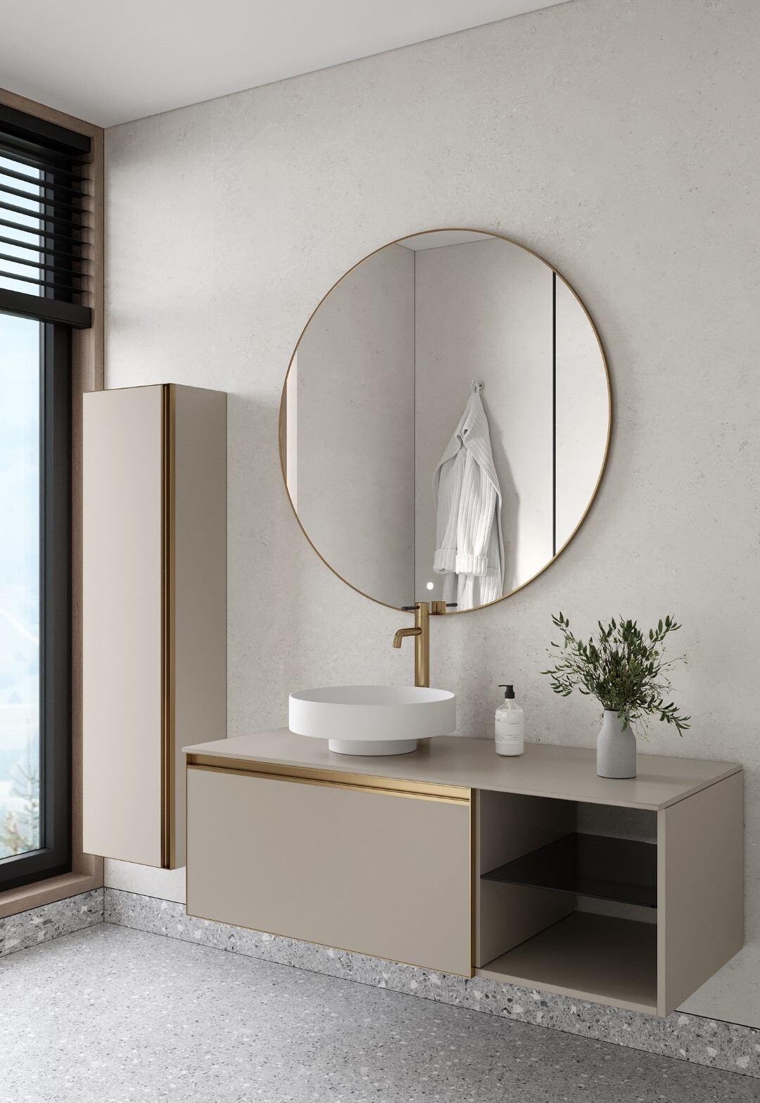 Тумба под раковину 120 см ArmadiArt Quatro 6 790-M6-120-CM-MG